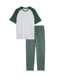 Pure Cotton Geometric Print Pyjama Set