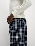 2pk Pure Cotton Checked Pyjama Bottoms