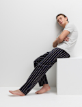 Pure Cotton Striped Pyjama Set