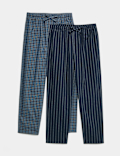 Pack Of Two Cotton Pyjama Bottoms