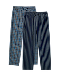Pack Of Two Cotton Pyjama Bottoms