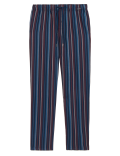 Cotton Blend Striped Pyjama Bottoms