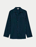 Cotton Rich Polka Dot Pyjama Shirt