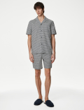 Cotton Rich Printed Pyjama Shorts