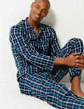 Cotton Blend Checked Pyjama Set