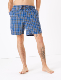 Cotton Mini Checked Pyjama Shorts Set