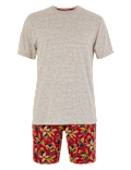 Pure Cotton Palm Print Pyjama Set
