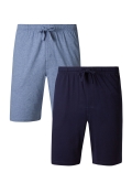 2 Pack Pure Cotton Jersey Pyjama Shorts