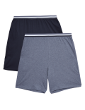 2 Pack Pure Cotton Pyjama Shorts