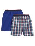 2 Pack Pure Cotton Checked Pyjama Shorts
