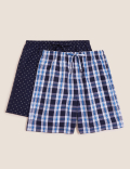 2 Pack Pure Cotton Pyjama Shorts