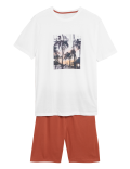 Pure Cotton Beach Graphic Pyjama Set