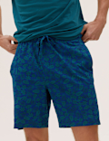 Pure Cotton Leaf Print Pyjama Set