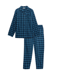 Brushed Cotton Checked Pyjama Set