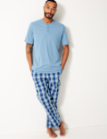 Pure Cotton Checked Pyjama Set