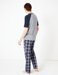Pure Cotton Checked Pyjama Set