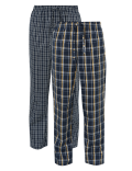 2 Pack Cotton Checked Pyjama Bottoms