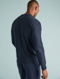 Cotton Supersoft Waffle Lounge Sweatshirt