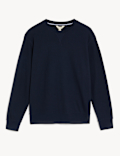 Cotton Supersoft Waffle Lounge Sweatshirt