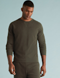 Cotton Supersoft Waffle Lounge Sweatshirt