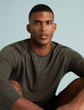 Cotton Supersoft Waffle Lounge Sweatshirt