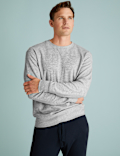 Cotton Supersoft Waffle Lounge Sweatshirt