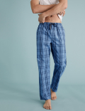 Pure Cotton Checked Pyjama Bottoms