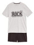 Pure Cotton Rock Print Pyjama Set