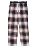 Brushed Cotton Checked Loungewear Bottoms