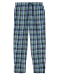 Pure Cotton Checked Loungewear Bottoms