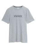 Pure Cotton Snooze Slogan Loungewear Top