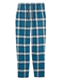 Brushed Cotton Checked Loungewear Bottoms