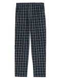 Pure Cotton Checked Loungewear Bottoms