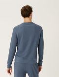 Cotton Blend Waffle Loungewear Top