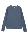 Cotton Blend Waffle Loungewear Top