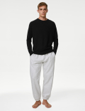 Cotton Blend Waffle Loungewear Top