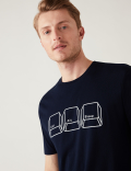 Pure Cotton Computer Graphic Loungewear Top