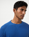 Pure Cotton Waffle Loungewear Sweatshirt