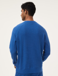 Pure Cotton Waffle Loungewear Sweatshirt