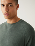 Pure Cotton Waffle Loungewear Sweatshirt