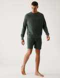 Pure Cotton Waffle Loungewear Sweatshirt