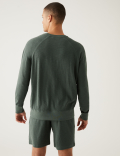 Pure Cotton Waffle Loungewear Sweatshirt