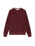 Pure Cotton Waffle Loungewear Sweatshirt