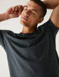 Pure Cotton Striped Loungewear Top