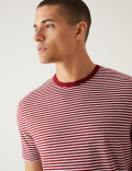 Pure Cotton Striped Loungewear Top