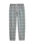 Brushed Cotton Checked Loungewear Bottoms