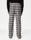 Brushed Cotton Checked Loungewear Bottoms