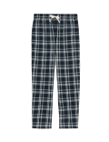 Pure Cotton Checked Pyjama Bottoms