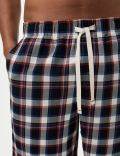 Pure Cotton Checked Loungewear Shorts