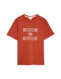 Pure Cotton Slogan Loungewear Top